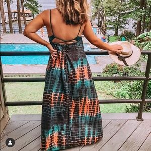 Tie Dye Halter Dress